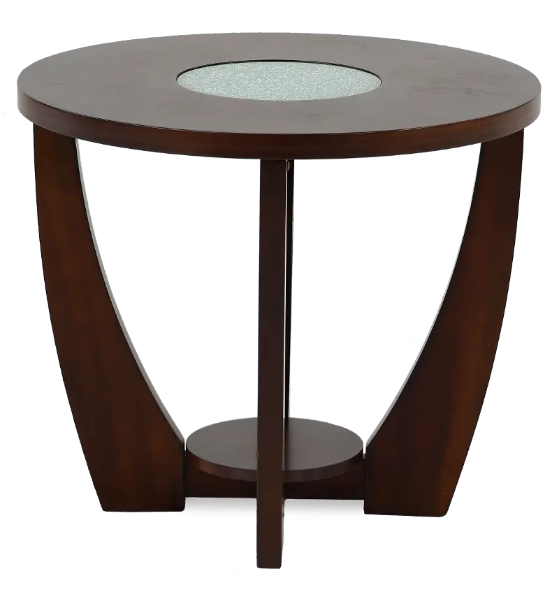 Rafael Brown Round End Table