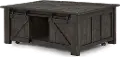 Garrett Black Lift Top Coffee Table with Storage