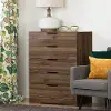 11282 Modern Farmhouse Walnut Chest - South Shore