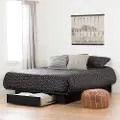 11293 Holland Black Full-Queen Platform Bed - South Shore