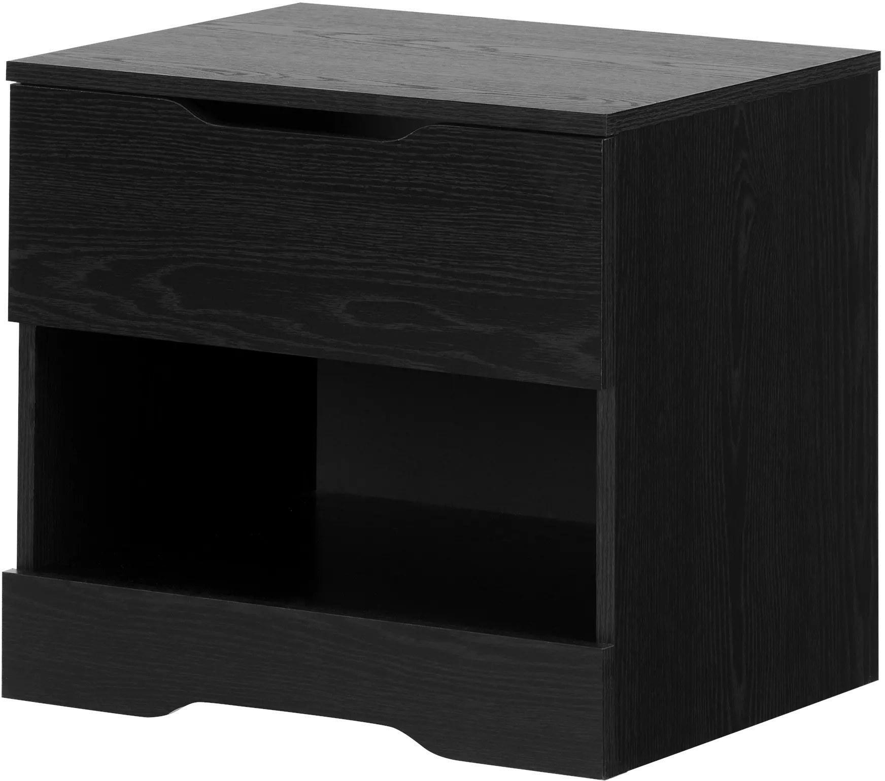 11294 Modern Farmhouse Black Oak Nightstand - South Shore-1