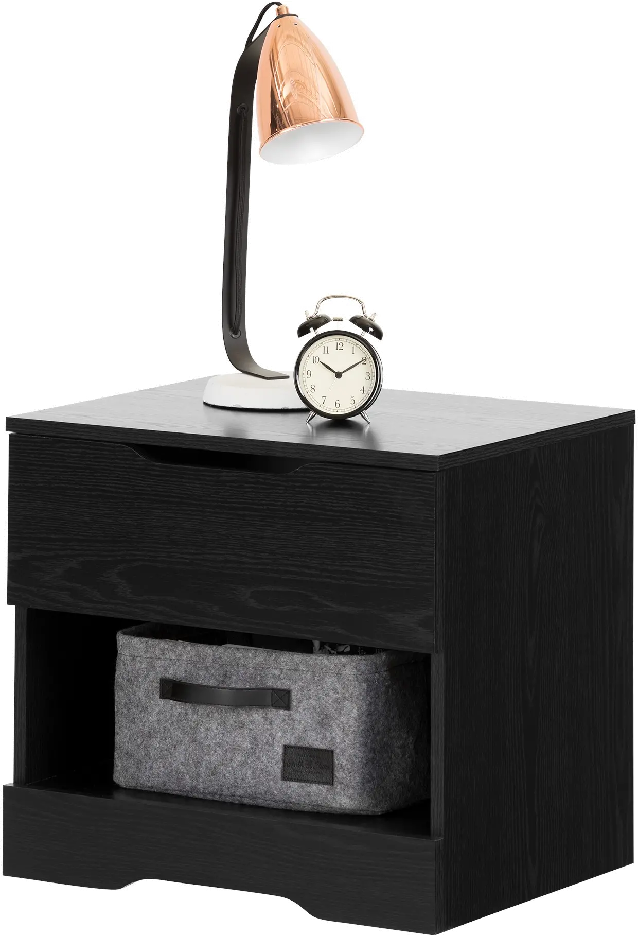 11294 Modern Farmhouse Black Oak Nightstand - South Shore-4