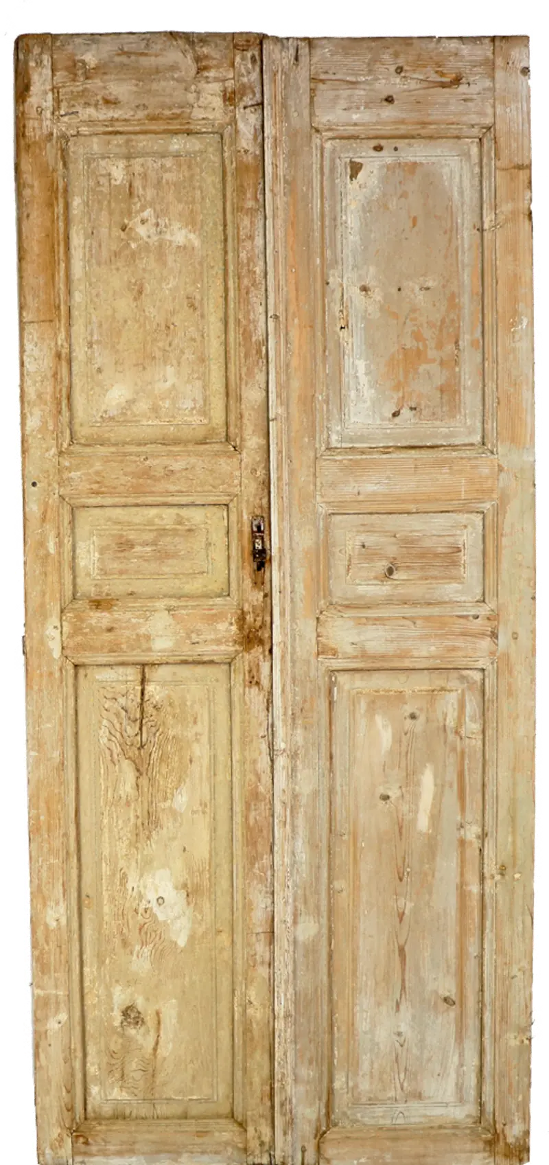 Vintage Egyptian Pine Wood Door Pair