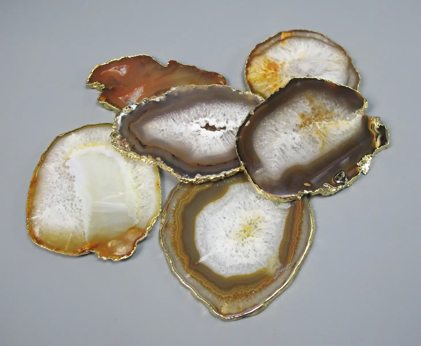 Assorted Gold Edge Agate Slice-1