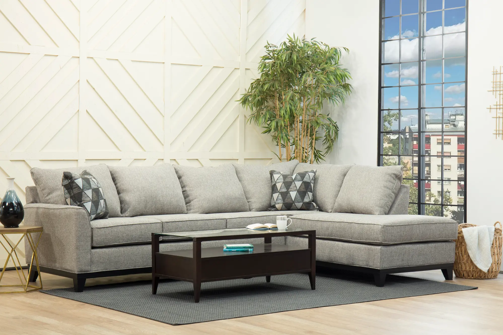 2PC/EMERSN/SLATE/OP2 Emerson Gray 2 Piece Sectional-8