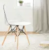 100275 Annexe Clear and White Eiffel Style Chair - South Shore