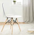 100275 Annexe Clear and White Eiffel Style Chair - South Shore