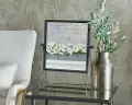 90990069B4-S/4-IND Magnolia Home Furniture Black Metal Framed Makeup Mirror