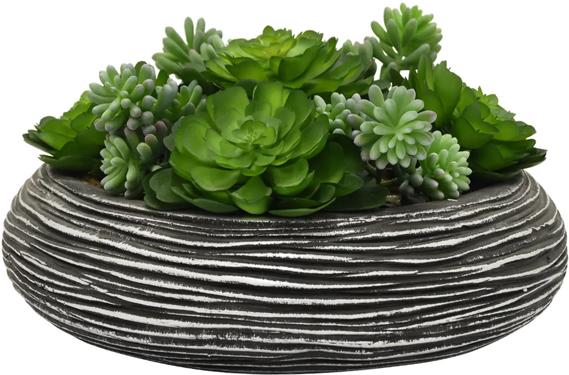 Faux Succulent Arrangement In Pot-1