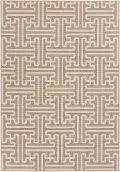 ALF9599-5376 5 x 8 Medium Camel and Cream Indoor-Outdoor Rug - Alfresco