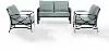 KO60011BZ-MI Kaplan 3 Piece Black and Blue Patio Seating Set