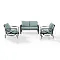 KO60011BZ-MI Kaplan 3 Piece Black and Blue Patio Seating Set