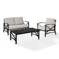 KO60014BZ-OL Kaplan 3 Piece Black and Beige Patio Seating Set