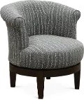 Attica Charcoal Gray Swivel Accent Chair