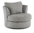 PLUCHA Emerson Slate Gray Swivel Chair