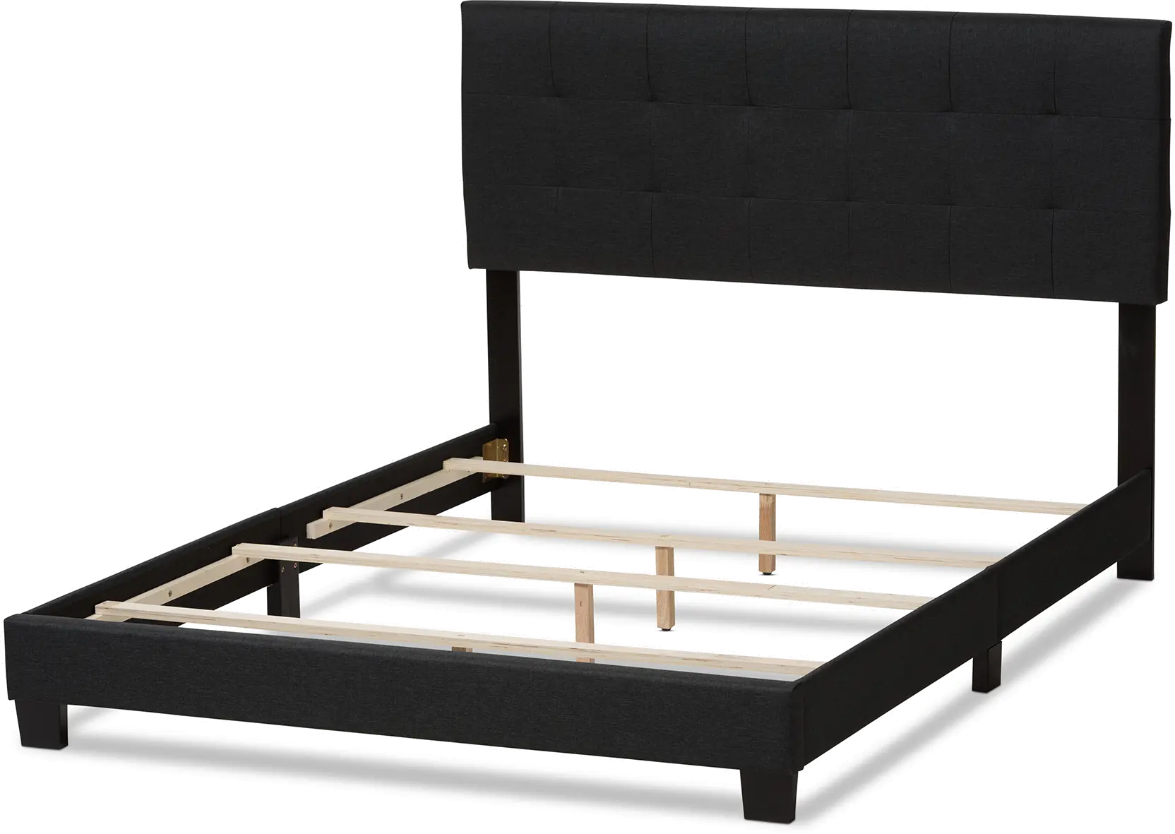 134-7399-RCW Contemporary Charcoal Gray Queen Upholstered Bed - Brookfield-5