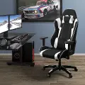 Workspace Black and White Gaming Desk Chair