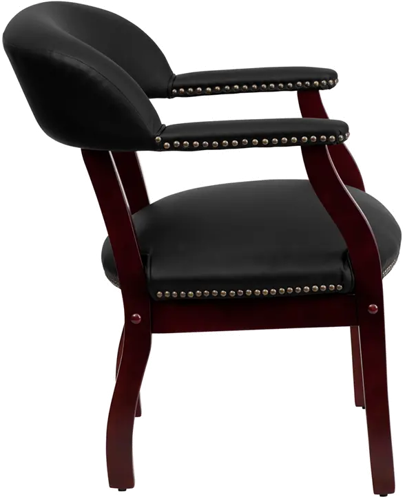 Sophisticated Black Leather Accent Chair-2