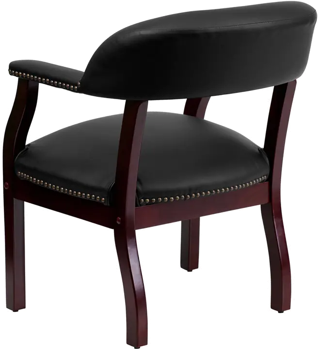 Sophisticated Black Leather Accent Chair-3
