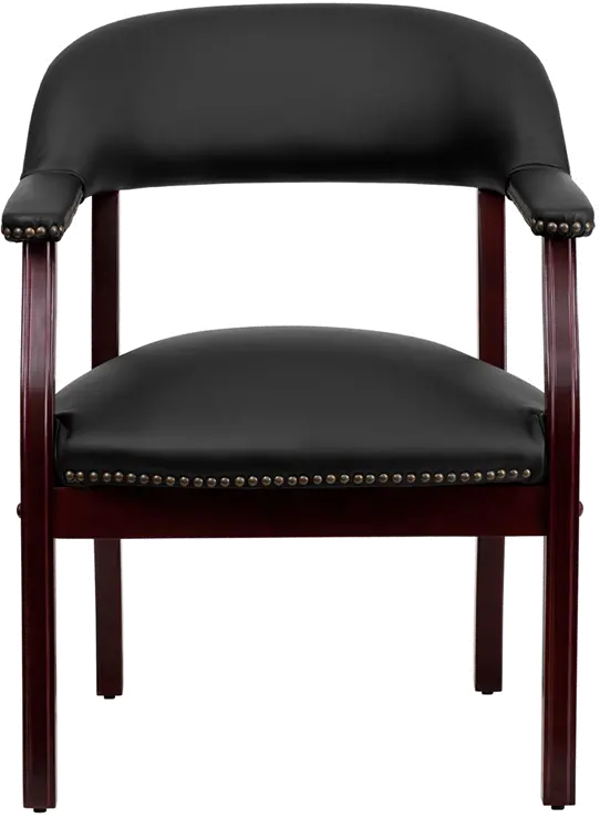 Sophisticated Black Leather Accent Chair-4