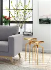Contemporary Rustic Gold End Tables - Como