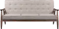 Rocky Putty Gray Leatherette Sofa