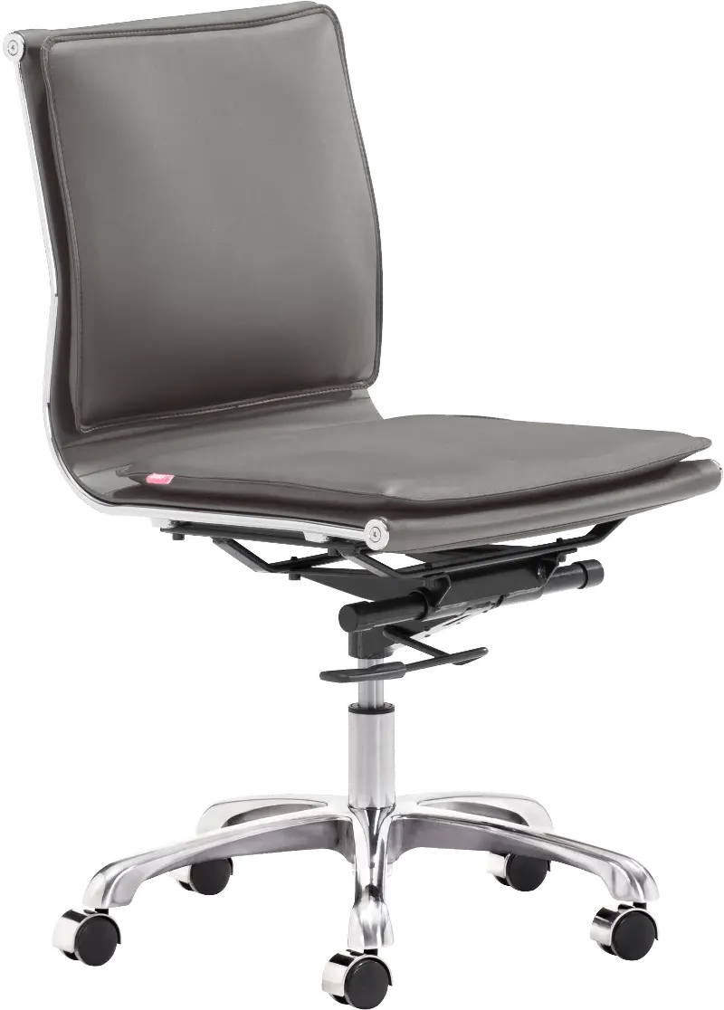Simple Padded Gray Office Chair - Lider Plus
