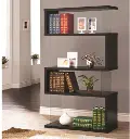 Jasper Black Asymmetrical Contemporary Bookshelf