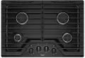 WCG55US0HB Whirlpool 30 Inch Gas Cooktop with 4 Burners and EZ-2-LIFT Hinged Cast-Iron Grates - Black