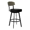 FRISCO Frisco Matte Black Swivel Counter Height Stool