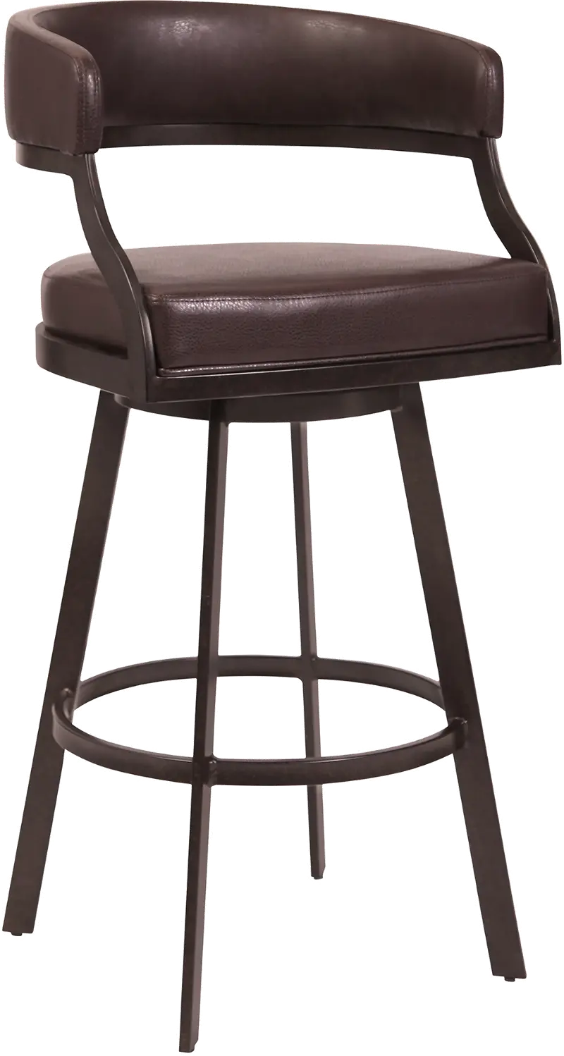 Saturn Brown Swivel Counter Height Stool
