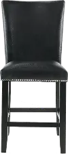 Camila Black Upholstered Counter Height Stool