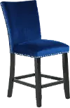 Camila Blue Velvet Counter Height Stool