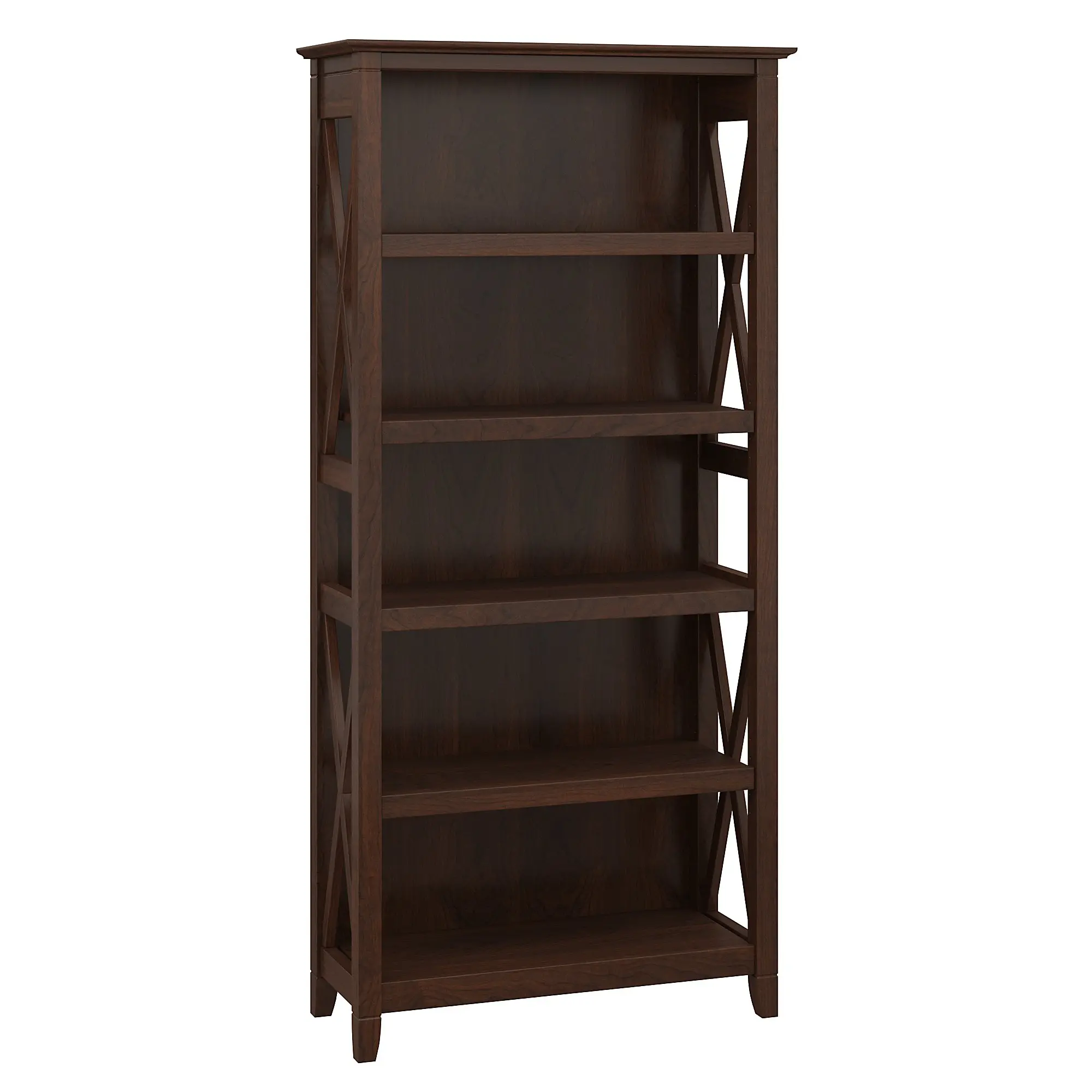 KWB132BC-03 5 Shelf Cherry Brown Bookshelf-1