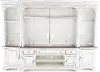 4PC/MAG_MANR_ENT_WAL Magnolia Manor Antique White 4 Piece Entertainment Center