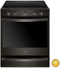 WEE750H0HV Whirlpool 6.4 cu ft Electric Range - Black Stainless Steel