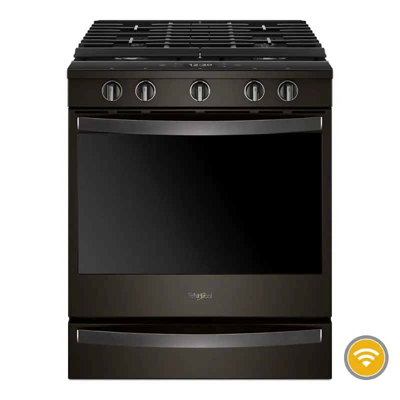 Whirlpool 5.8 cu ft Gas Range - Black Stainless Steel