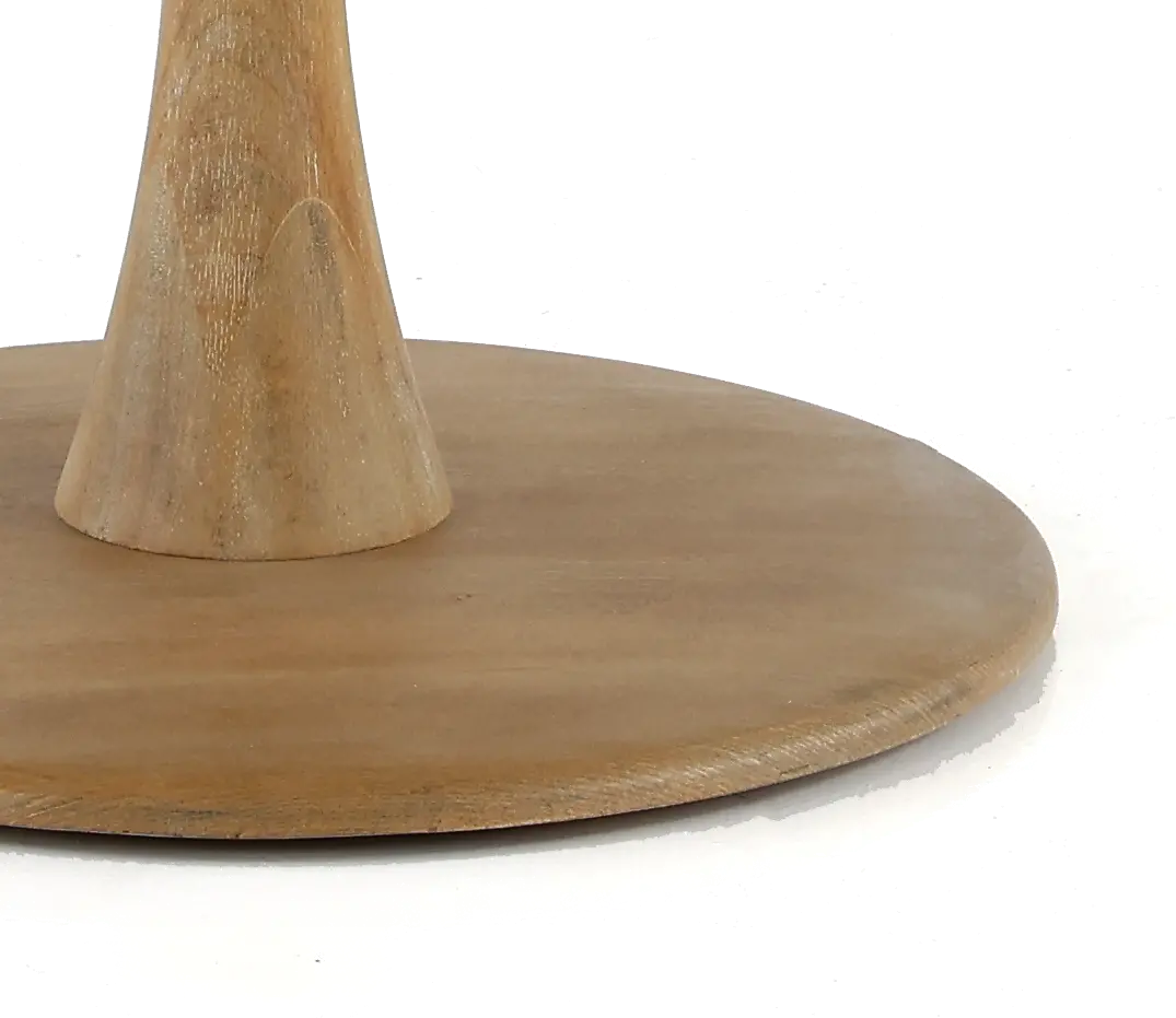 Oblique Natural Elm Round End Table-4