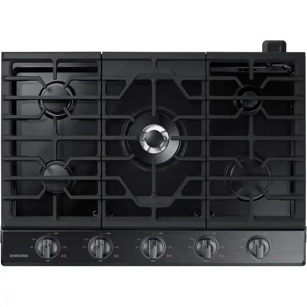 NA30N6555TG Samsung 30 Inch Smart Gas Cooktop - Black Stainless Steel-1
