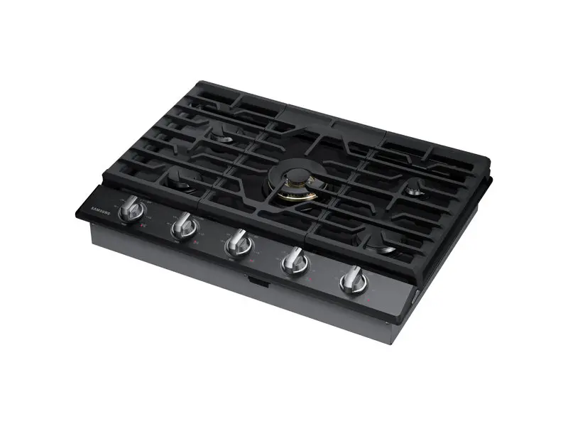 NA30N7755TG Samsung 30 Inch Dual Power Burner Smart Gas Cooktop - Black Stainless Steel-3