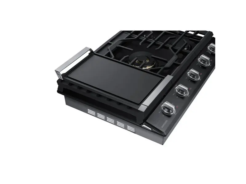 NA30N7755TG Samsung 30 Inch Dual Power Burner Smart Gas Cooktop - Black Stainless Steel-4
