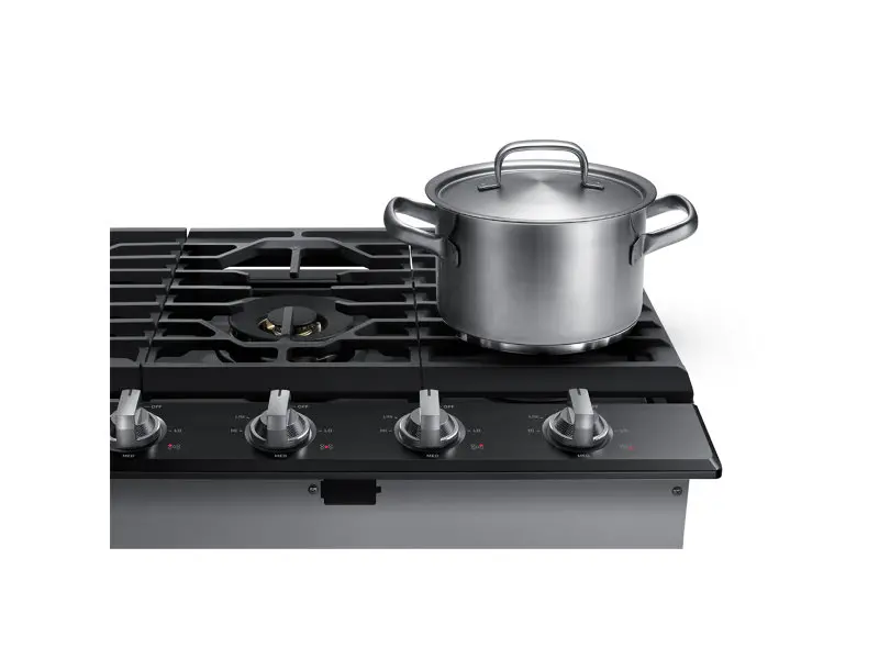 NA30N7755TG Samsung 30 Inch Dual Power Burner Smart Gas Cooktop - Black Stainless Steel-5