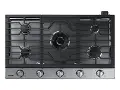 NA36N7755TS Samsung 36 Inch Smart Gas Cooktop with 22K BTU Dual Power Burner - Stainless Steel