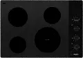 WCE55US0HB Whirlpool 30 Inch Smooth Top Electric Cooktop - Black