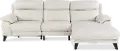Venice White Leather-Match Power Reclining Sofa with Right-arm Facing Chaise