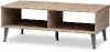 147-8253-RCW Mid Century Modern Oak and Light Grey Wood Coffee Table