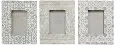DA8689A-A/3-IND/ Assorted White and Gray Cement Picture Frame
