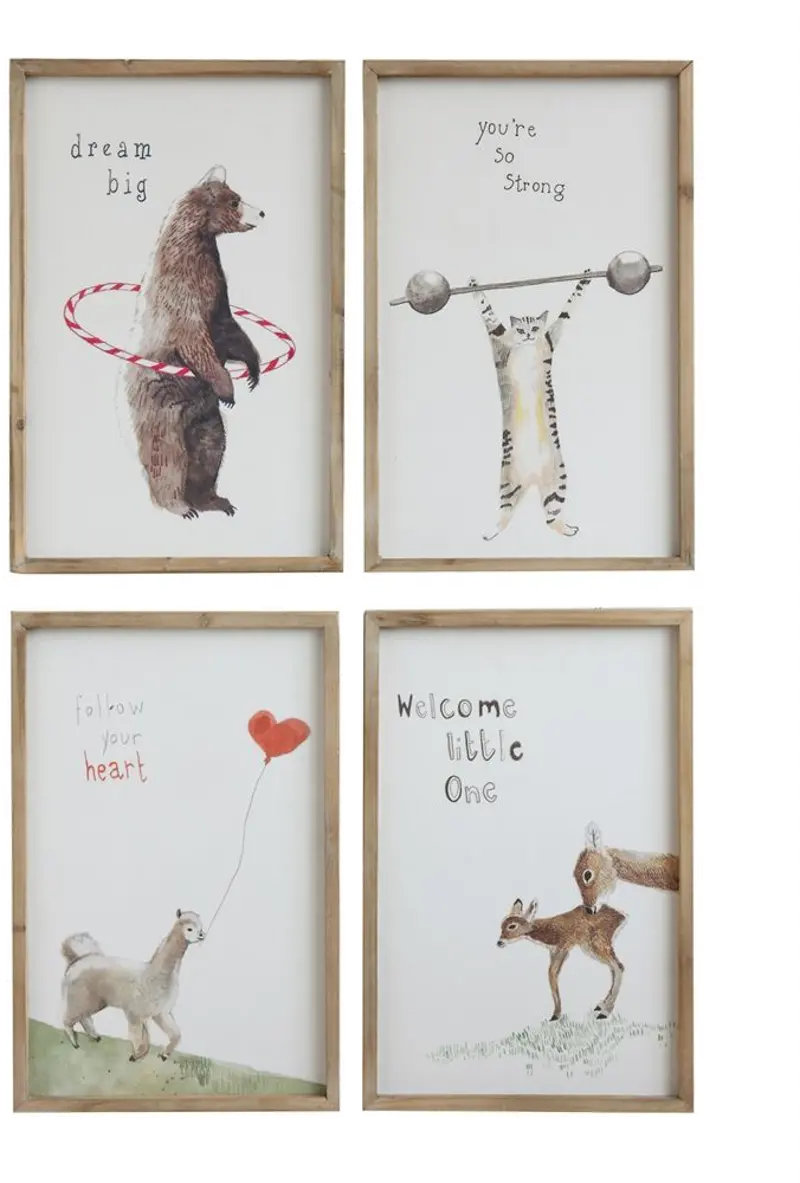 Assorted Wood Framed Wall Art With Sweet Saying