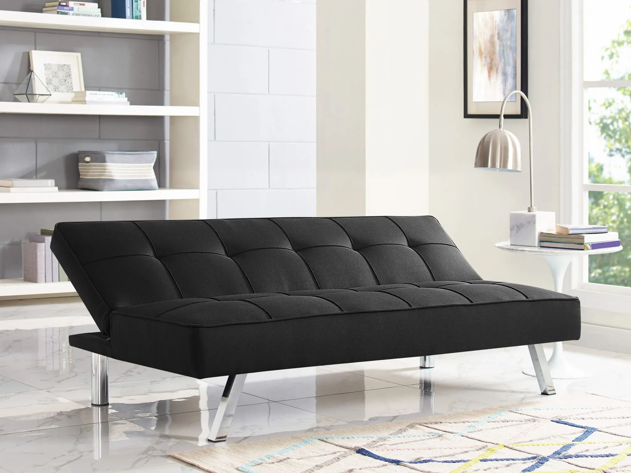 SC-CRYS3LU2001 Serta Carly Black Convertible Sleeper Sofa-2