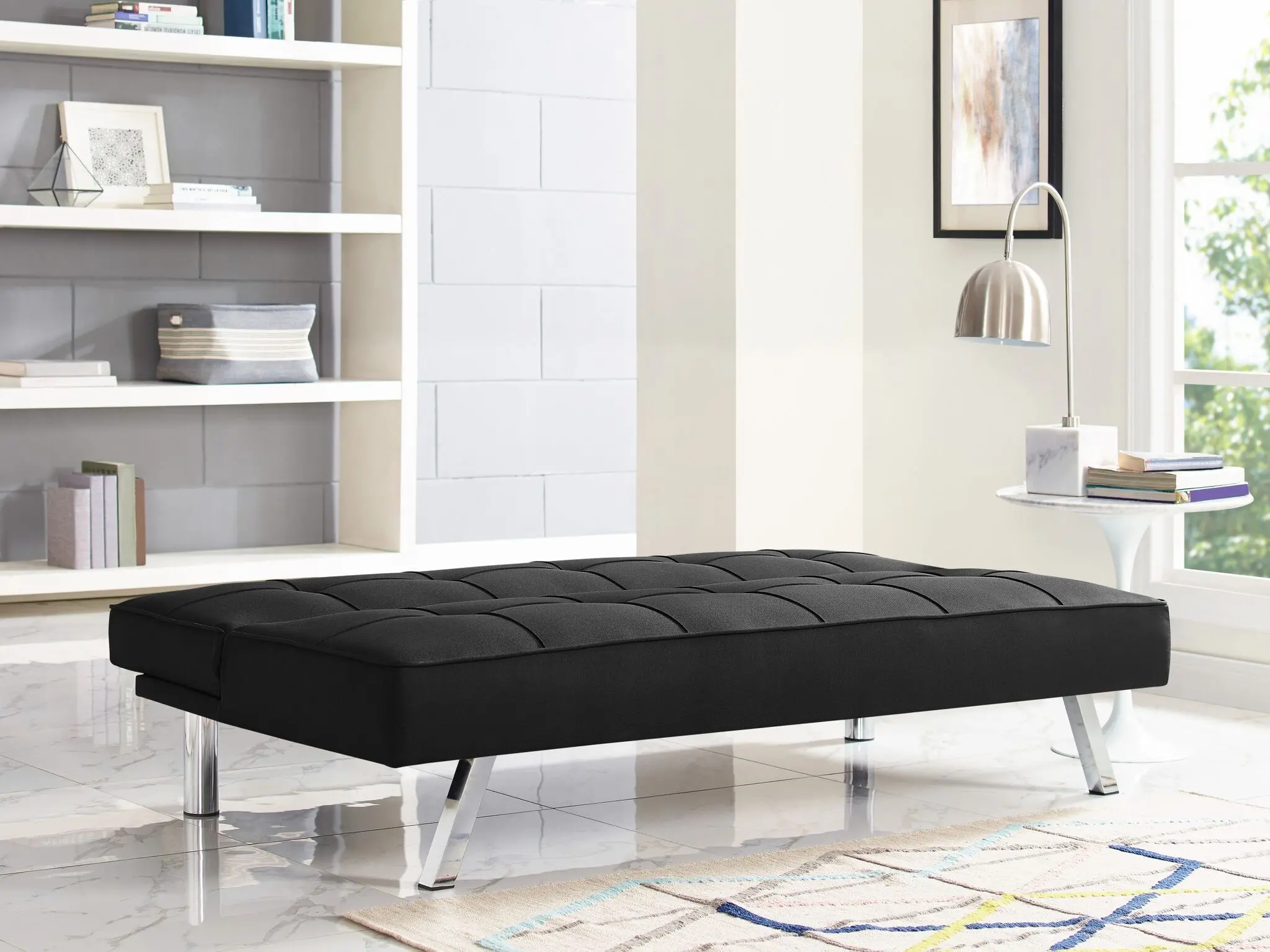 SC-CRYS3LU2001 Serta Carly Black Convertible Sleeper Sofa-3
